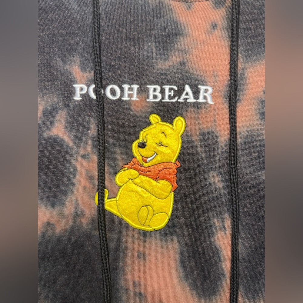 Disney Winnie-the-Pooh Bear Embroidered Tie-Dye Hoodie - Picture 3 of 6
